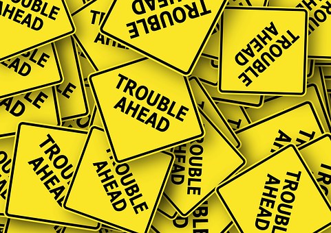 Road Sign, Usa, Trouble, Problem